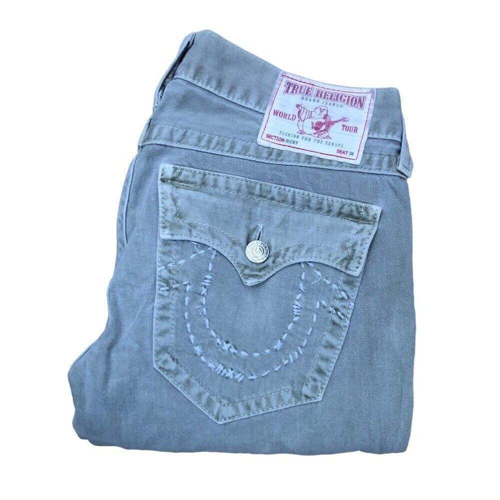 Vintage True Religion Jeans Size 31 RICKY Green